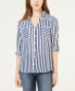 Фото #1 товара Juniors' Striped Button-Up Shirt
