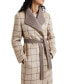 Фото #3 товара Women's Fran Plaid Belted Coat