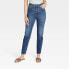 Фото #1 товара Women's High-Rise 90's Slim Jeans - Universal Thread Dark Blue 00