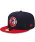 ფოტო #1 პროდუქტის Men's Navy, Red Memphis Redbirds Marvel x Minor League 59FIFTY Fitted Hat
