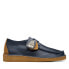 Фото #1 товара Clarks Seam Trek 26168529 Mens Blue Leather Oxfords & Lace Ups Casual Shoes