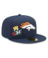 Фото #2 товара Men's Navy Denver Broncos Crown 3x Super Bowl Champions 59FIFTY Fitted Hat