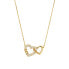 Delicate gold-plated necklace with zircons MKC1641AN710