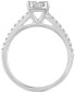ფოტო #4 პროდუქტის Diamond Pear-Shaped Cluster Engagement Ring (3/4 ct. t.w.) in 14k White Gold