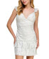 ფოტო #1 პროდუქტის Women's Metallic Pleated Tiered Dress