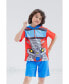 Фото #7 товара Toddler Boys Optimus Prime Bumblebee Megatron Athletic Pullover T-Shirt and Mesh Shorts Outfit Set to