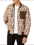 Levi Strauss Co Mens Diamond Brown Tropical Printed Bomber Jacket Size S
