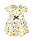 ფოტო #3 პროდუქტის Baby Girls Cotton Short-Sleeve Dresses 2pk, Yellow Garden
