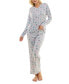 ფოტო #17 პროდუქტის Women's 2-Pc. Whisperluxe Printed Pajamas Set