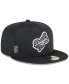 Фото #4 товара Men's Black Los Angeles Dodgers 2024 Clubhouse 59FIFTY Fitted Hat