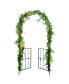 Фото #1 товара Garden Arch Arbor Trellis with Gate 7.5 ft Patio Archway Pergola for Wedding