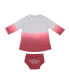 Newborn and Infant Girls Gray, Crimson Distressed Alabama Crimson Tide Hand in Hand Ombre Dress and Bloomers Set