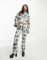 Calvin Klein Jeans co-ord high rise straight leg jeans in photo print Голубой, W29 - фото #1