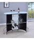 Spencer Contemporary Frosted Glass Top Bar Unit