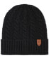 Фото #1 товара Men's Cable-Cuff Logo Patch Beanie