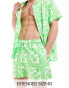 Фото #1 товара ASOS DESIGN swim shorts in short length in green print