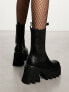 Фото #4 товара Lamoda Wipe Out chunky heeled chelsea boots in black