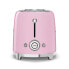 SMEG toaster TSF01PKEU (Pink) - 2 slice(s) - Pink - Steel - Buttons - Level - Rotary - China - 950 W