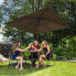 Фото #4 товара Parasol ogrodowy na wysięgniku kwadratowy 250 x 250 cm brązowy