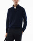 Фото #1 товара Men's 100% Merino Wool Zipper Collar Sweater