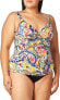 Anne Cole 284840 Women's Standard Underwire Tankini, Multi Print, 38/36