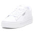 Puma Smash V3 Imprints Embossed Floral Platform Womens White Sneakers Casual Sh