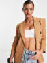 ASOS DESIGN double breasted suit blazer in tan