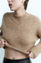 Cropped knit sweater