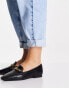 ASOS DESIGN Mingle chain loafers in black Черный, 36 - фото #4