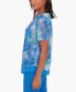 ფოტო #3 პროდუქტის Women's Neptune Beach Tie Dye Textured Top with Necklace