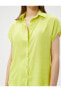 Фото #24 товара Рубашка женская Koton с коротким рукавом и пуговицами