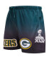 ფოტო #5 პროდუქტის Men's Black, Green Green Bay Packers Ombre Mesh Shorts