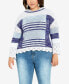 Фото #1 товара Plus Size Elissa Hooded Sweater