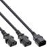 Фото #2 товара InLine power Y-cable German Type F 1x IEC-C14 to 2x IEC-C13 1m