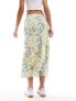 Фото #3 товара Edited midi skirt in dusty blue floral