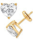 ფოტო #1 პროდუქტის Certified Lab Grown Diamond Heart-Cut Stud Earrings (4 ct. t.w.) in 14k Gold