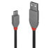 Фото #9 товара Lindy 3m USB 2.0 Type A to Micro-B Cable - Anthra Line - 3 m - USB A - Micro-USB B - USB 2.0 - 480 Mbit/s - Black - Grey