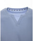 Men's Basic Notch Neck Short Sleeve T-shirt Голубой, L - фото #5