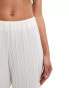 ONLY loose fit plisse trouser in off white