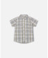 ფოტო #1 პროდუქტის Baby Boy Plaid Short Sleeve Shirt Blue Green - Infant