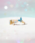 Crystal Blue Perfect Petal Butterfly Ring