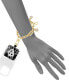 Women's Gold-Tone Alloy Charm Chain Link Wrist Strap designed for Smart Phones