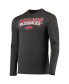 Фото #2 товара Men's Cardinal, Heathered Charcoal Distressed Arkansas Razorbacks Meter Long Sleeve T-shirt and Pants Sleep Set