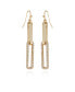 Gold-Tone Glass Stone Linear Link Drop Earrings