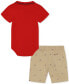 Фото #2 товара Комплект для малышей Tommy Hilfiger Поло с защёлками и шорты из принтованной кулирки