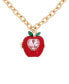 ფოტო #3 პროდუქტის Faux Stone Back To School Apple Pendant Necklace
