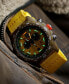 Men's Swiss Chronograph Bear Grylls Survival Eco Master Series Yellow Strap Watch 45mm