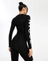 Фото #4 товара Nicce mara co-ord long sleeve top in black with sleeve print