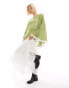 Labelrail x Olivia Grace Herring crochet tassle poncho in green