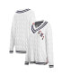 Фото #1 товара Women's White Chicago Bears Prep V-Neck Pullover Sweater